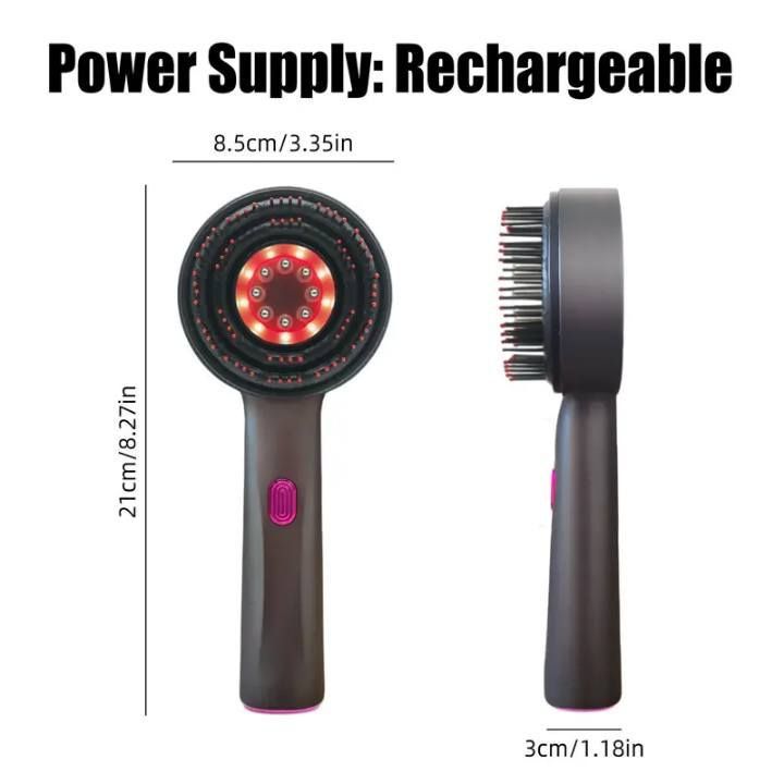 Laser Therapy Hair Growth Comb – Electric Scalp Massager &amp; Hair Oil Applicator Waterproof