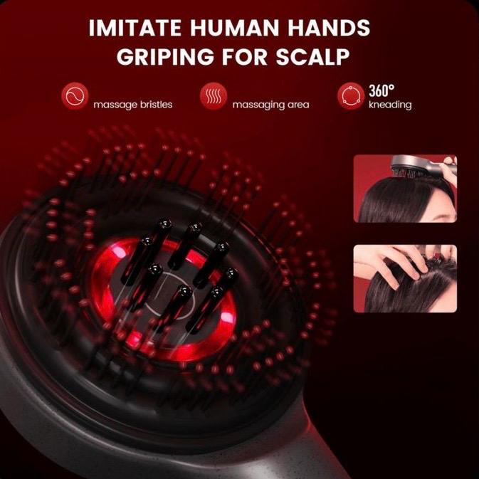 Laser Therapy Hair Growth Comb – Electric Scalp Massager &amp; Hair Oil Applicator Waterproof