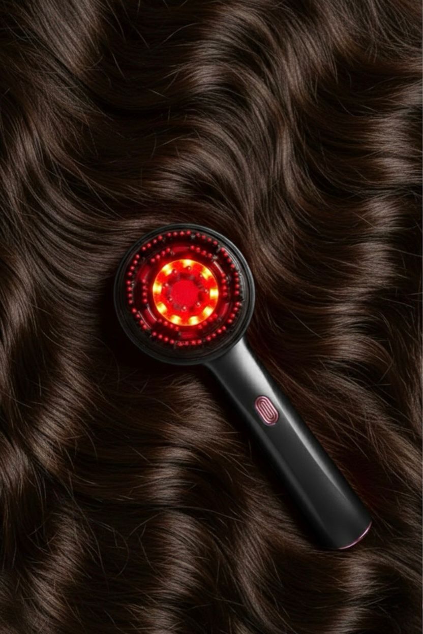 Laser Therapy Hair Growth Comb – Electric Scalp Massager &amp; Hair Oil Applicator Waterproof